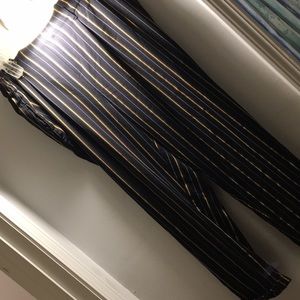 Black and yellow dress pant.